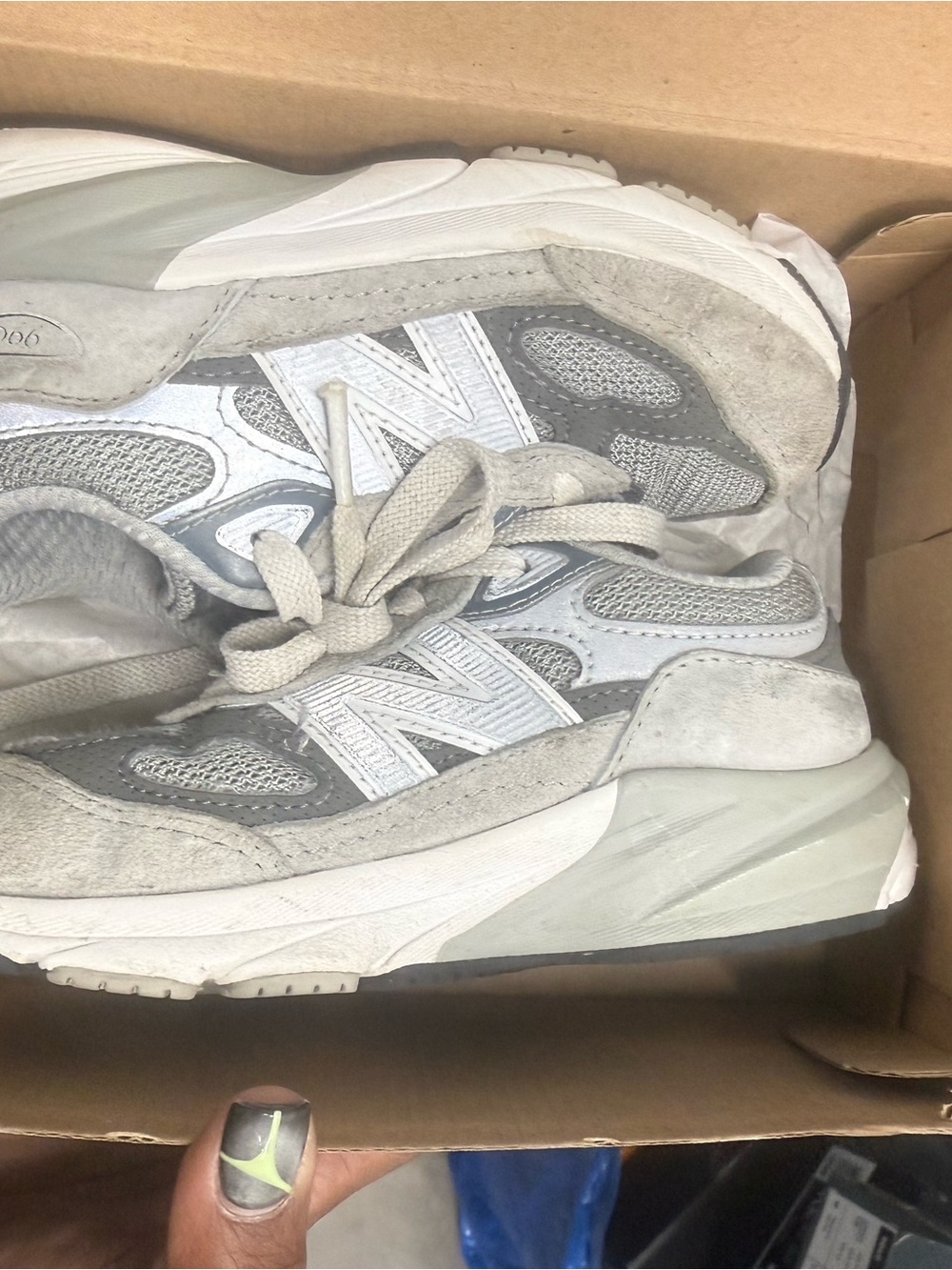 New Balance Women's Gray Suede & Mesh Sneaker - Light Gray
